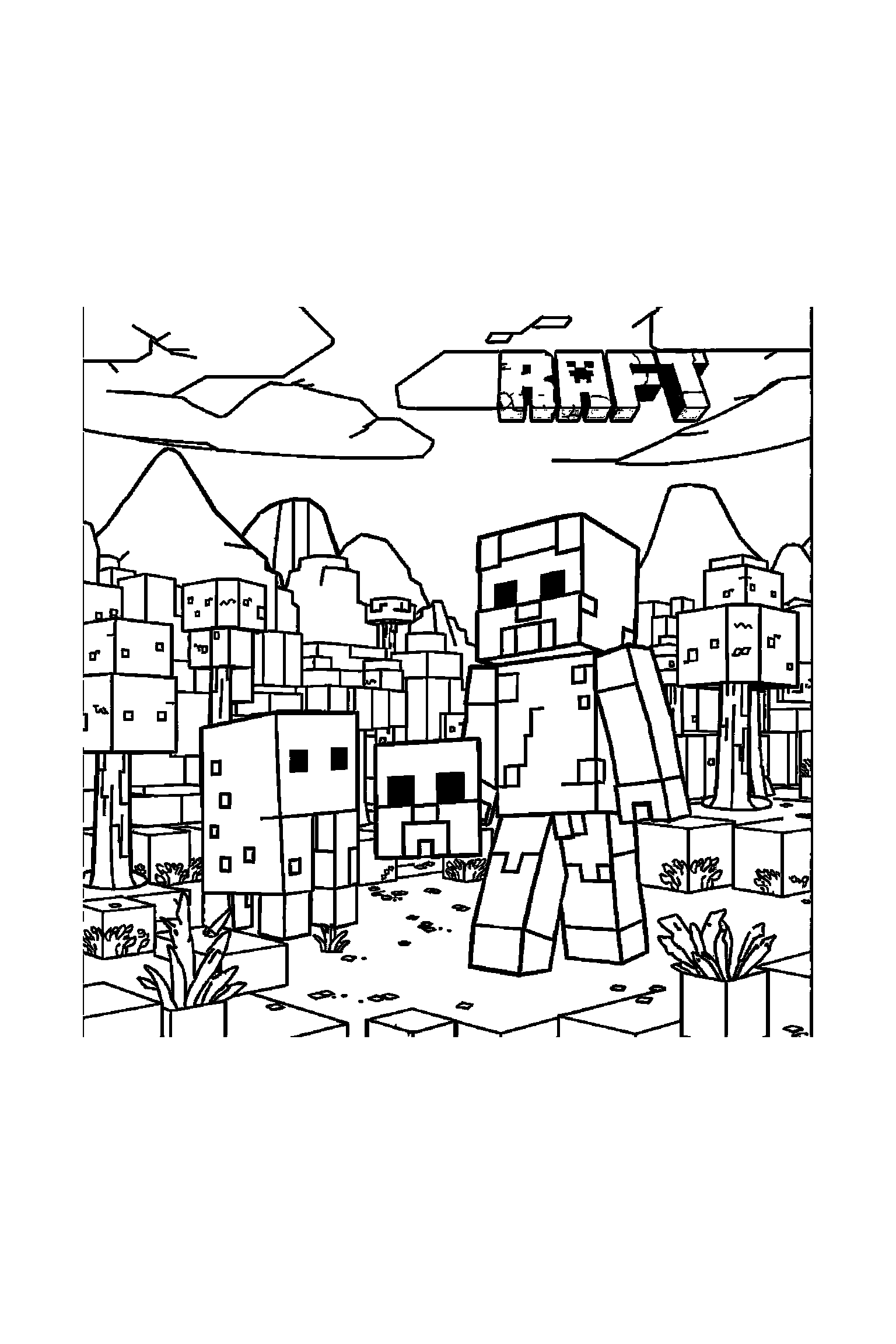Coloriage Minecraft gratuit à imprimer - Alex qui regarde une étoile Coloriage Minecraft gratuit à imprimer : Alex qui regarde une étoile