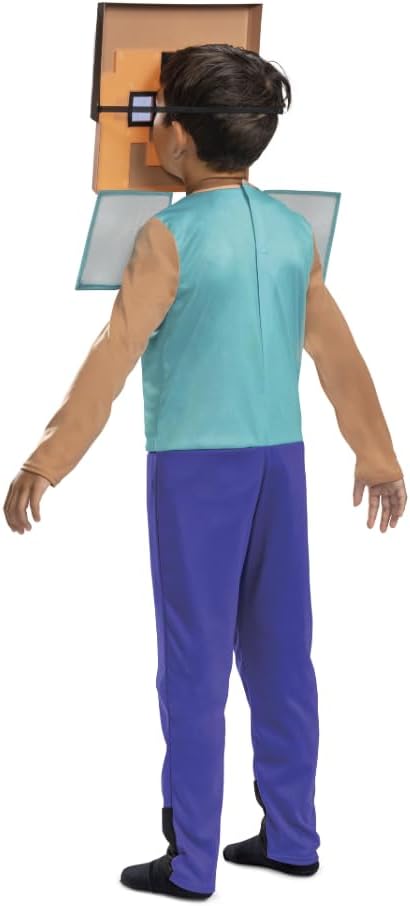 Déguisement Minecraft Steve avec masque pour enfant – Image 3