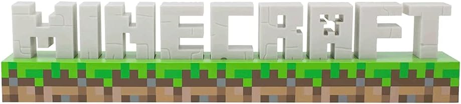 Lampe logo Minecraft à 2 modes de lumière, USB ou piles