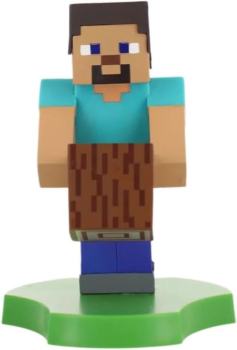 Cableguys Minis Minecraft Steve, support téléphone et socle pour écouteurs