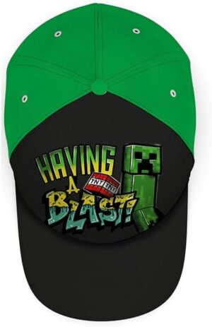 Lot de 8 casquettes de baseball Minecraft vert clair pour enfants