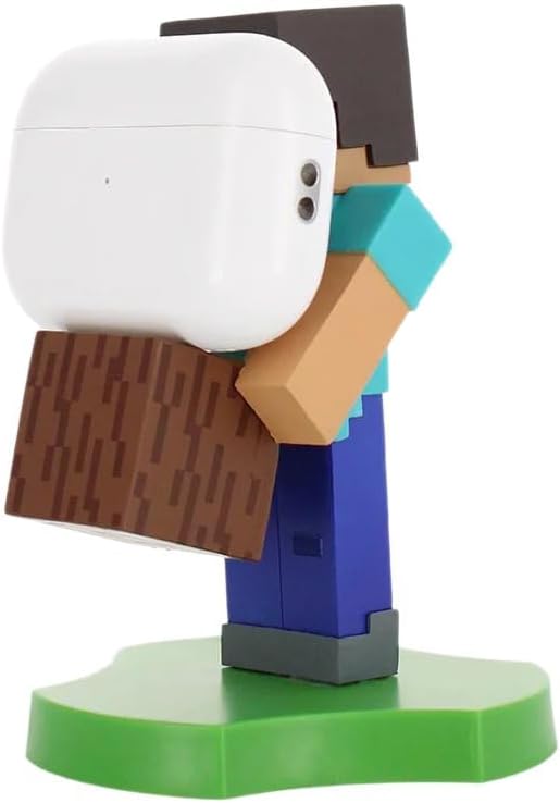 Cableguys Minis Minecraft Steve, support téléphone et socle pour écouteurs – Image 3