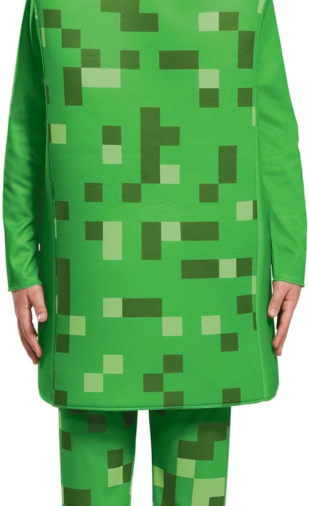 Costume enfant Minecraft Craqueleur avec masque et tunique 3D – Image 4