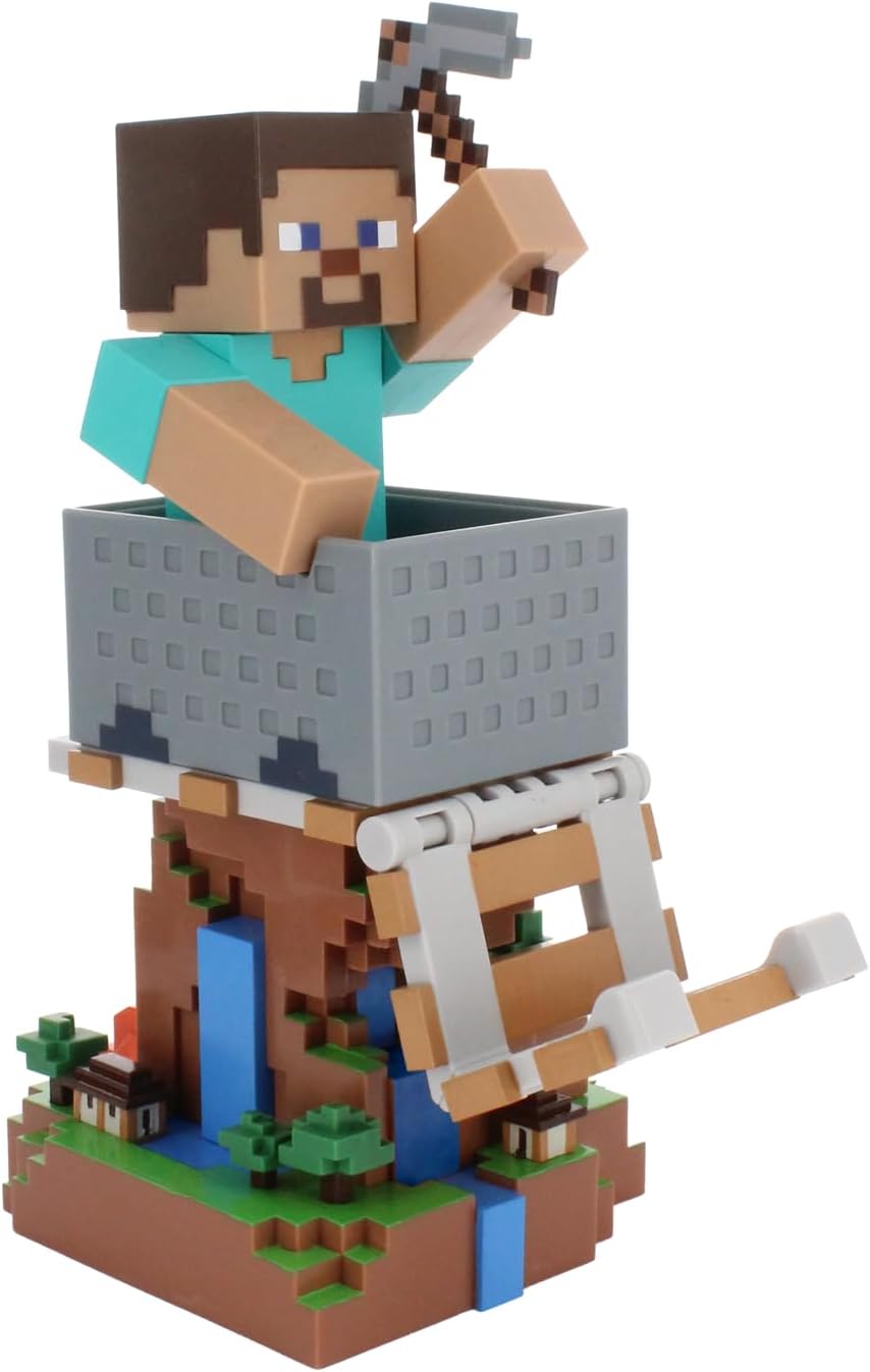 Support manette et téléphone Minecraft Steve Cable Guys – Image 4