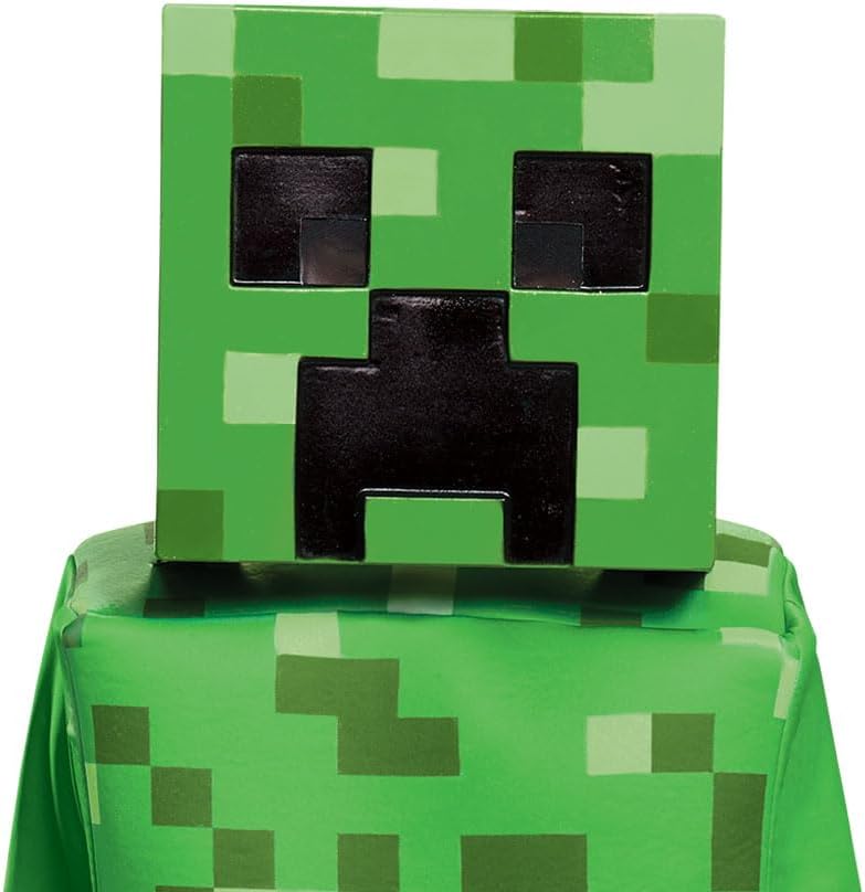 Costume enfant Minecraft Craqueleur avec masque et tunique 3D – Image 3