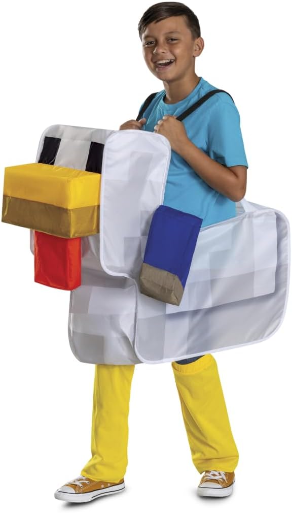 Déguisement Minecraft Poulet Jockey enfant, taille unique dès 8 ans – Image 2