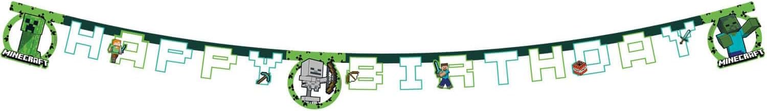 Guirlande de fête Minecraft Procos en carton