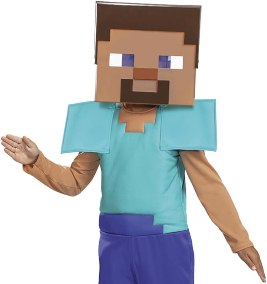 Déguisement Minecraft Steve avec masque pour enfant – Image 4