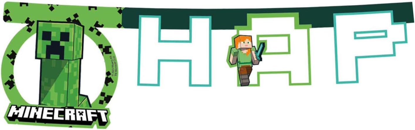 Guirlande de fête Minecraft Procos en carton – Image 2
