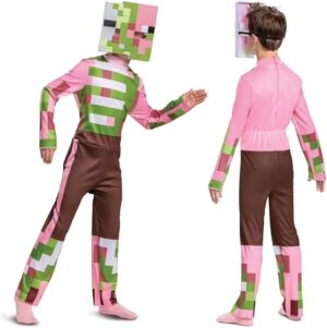 Costume enfant Minecraft Zombie Pigman avec coiffe