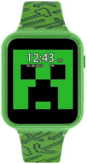 Montre intelligente Minecraft verte à sangle 4045