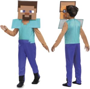 Déguisement Minecraft Steve avec masque pour enfant