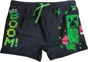 Boxer de bain Minecraft Creeper avec lacets