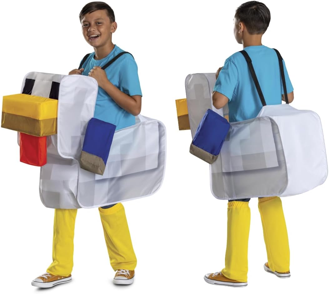 Déguisement Minecraft Poulet Jockey enfant, taille unique dès 8 ans