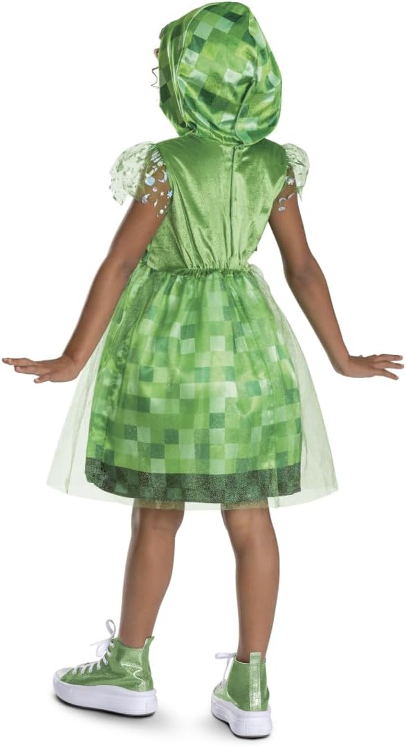 Déguisement Creeper Minecraft enfant, robe verte à capuche Taille M 7 à 8 ans – Image 4