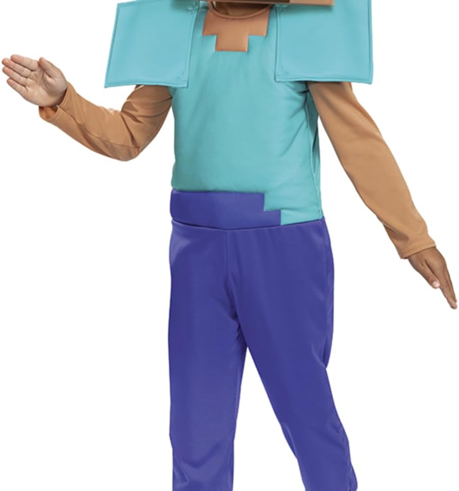 Déguisement Minecraft Steve avec masque pour enfant – Image 6