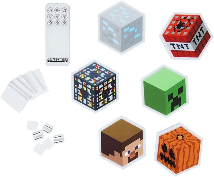Lampe murale Minecraft hexagonale avec télécommande, 6 LED – Image 7