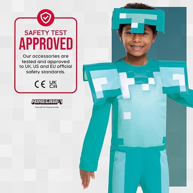 Costume Minecraft enfant armure de diamant pour Halloween – Image 7