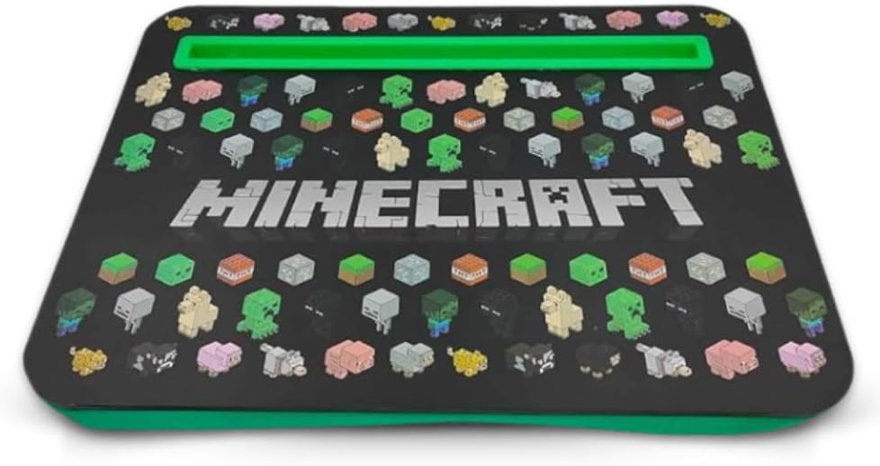 Plateau portable Minecraft avec fente pour tablette