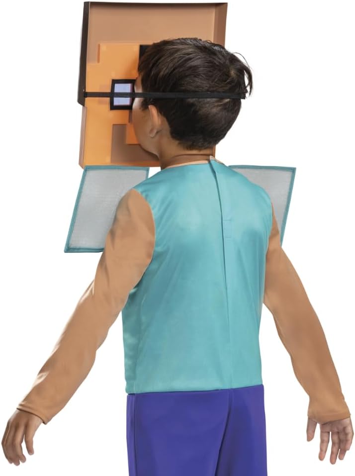 Déguisement Minecraft Steve avec masque pour enfant – Image 5