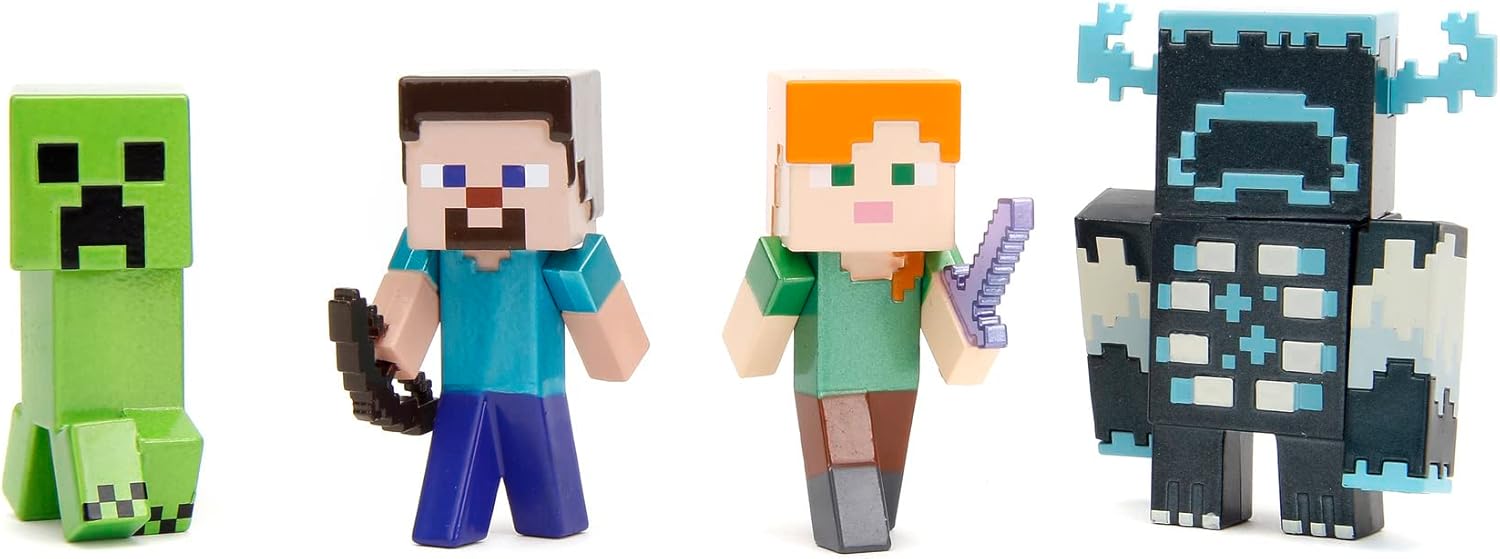 Minecraft coffret de 4 figurines métal 6 cm Steve, Alex, Creeper et Warden – Image 8