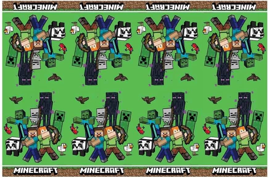 Nappe Minecraft verte en plastique 120 x 180 cm Procos – Image 3