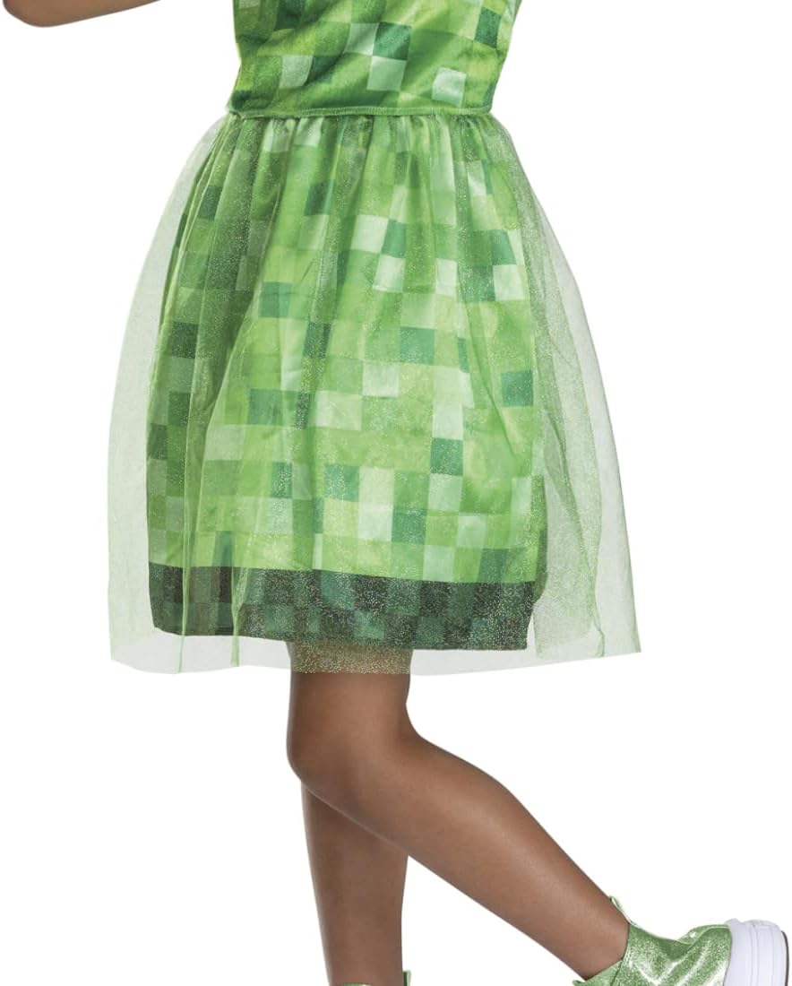 Déguisement Creeper Minecraft enfant, robe verte à capuche Taille M 7 à 8 ans – Image 6