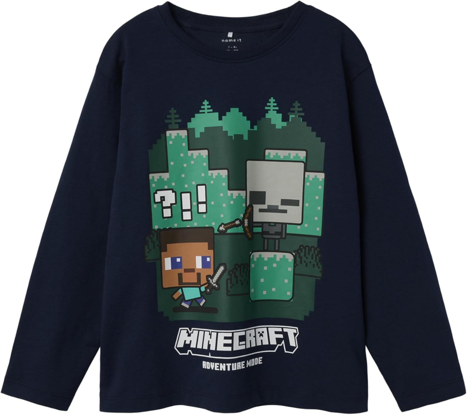 Top manches longues Minecraft NAME IT, col rond