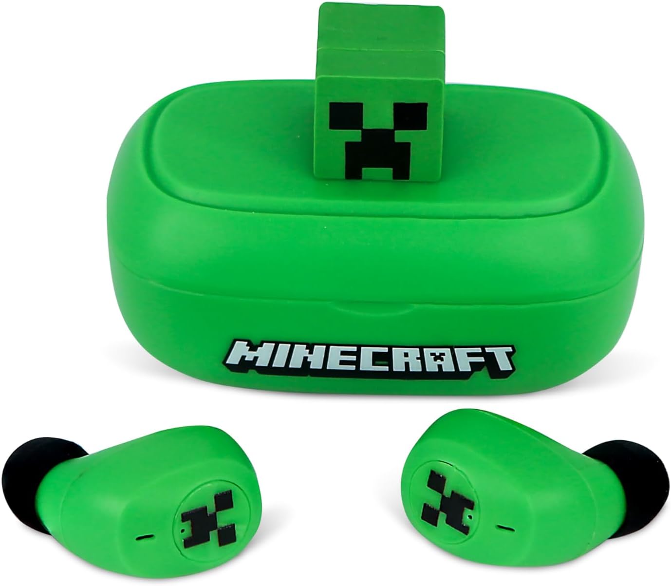 Écouteurs TWS Minecraft Creeper 3D avec étui vert – Image 6