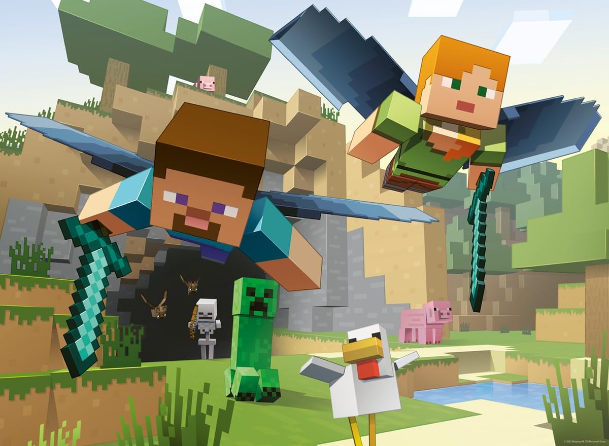 Puzzle Minecraft Les Aventures, 200 pièces XXL dès 8 ans Ravensburger – Image 4
