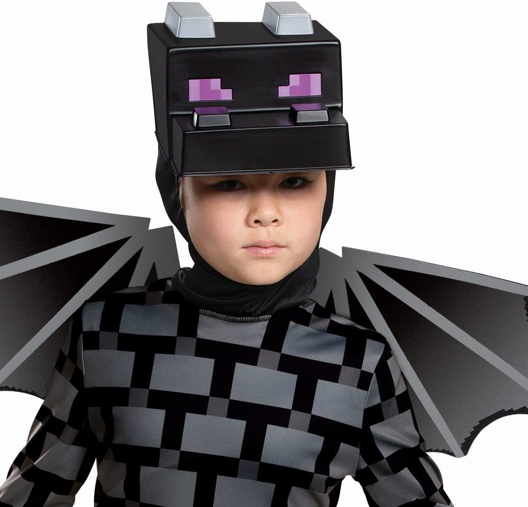 Déguisement enfant Minecraft Ender Dragon avec coiffe et ailes – Image 3