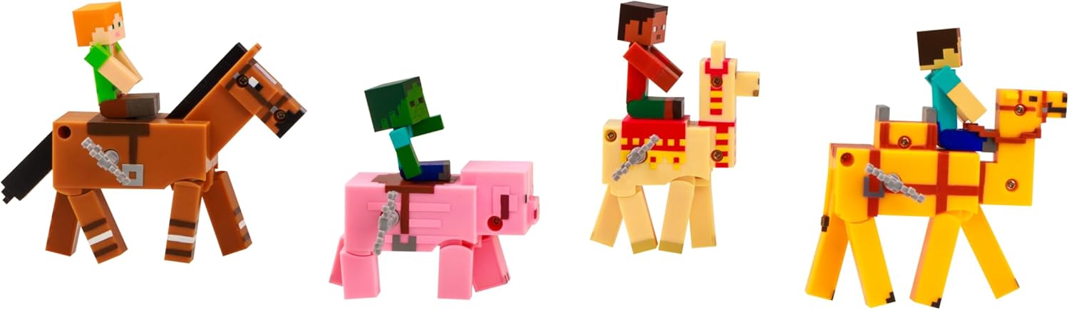 Figurine Minecraft Alex à cheval avec mouvement Bizak 64110030 – Image 7