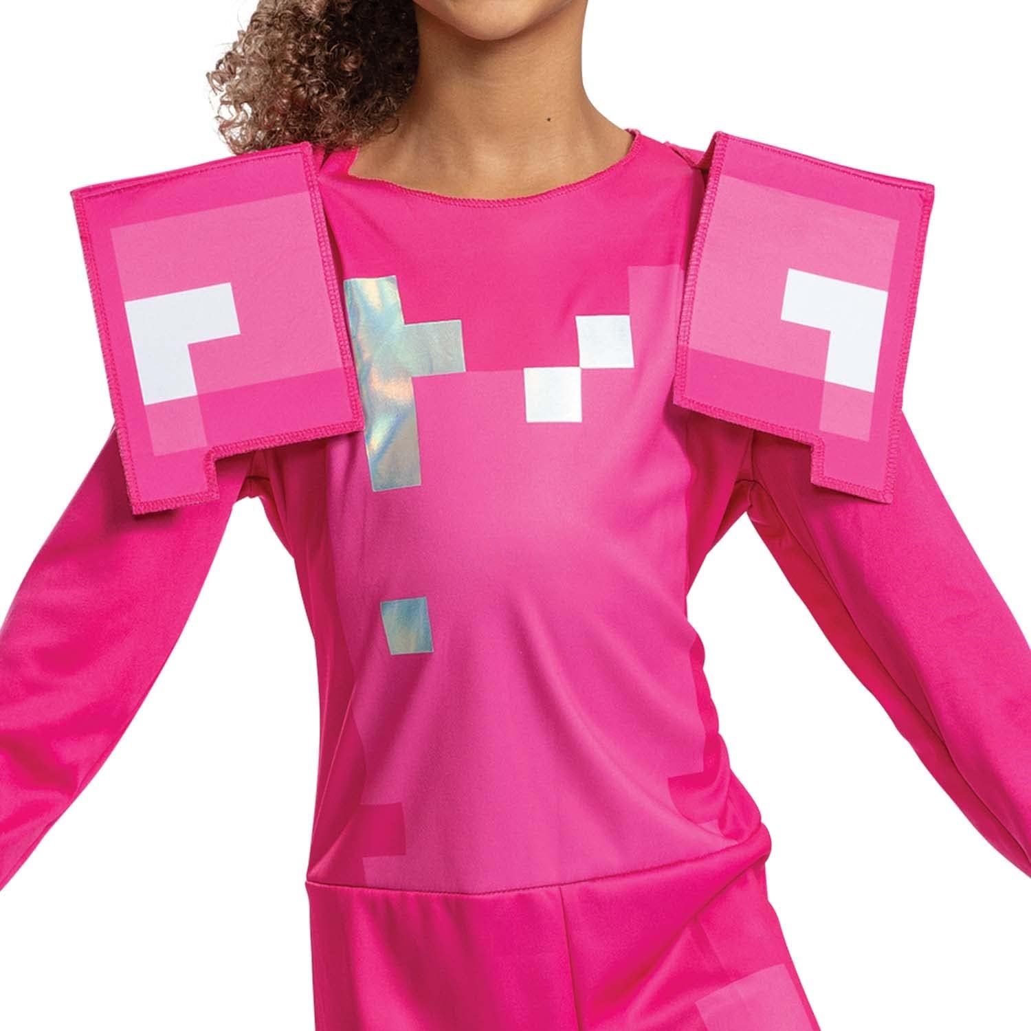 Costume rose Minecraft avec casque ajustable pour enfant – Image 4