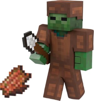 Figurine Minecraft Zombie Niveau Diamant 14 cm avec 4 accessoires HTM05