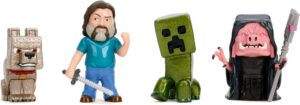 Lot de 4 figurines Minecraft Movie Jada Toys 6,9 cm