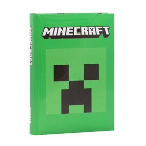 Agenda scolaire journalier Minecraft vert, 12 mois, couverture rembourrée