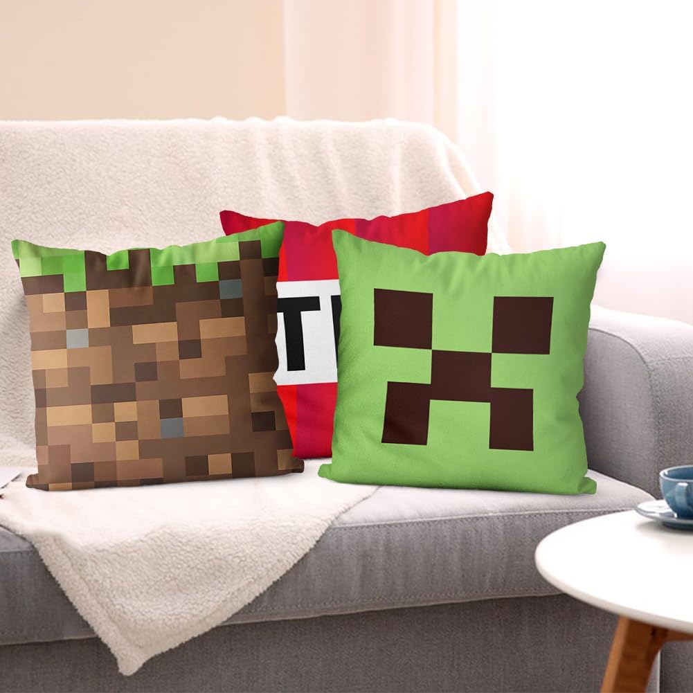 Housse de coussin Minecraft Creeper en polyester 45 pour enfant – Image 6