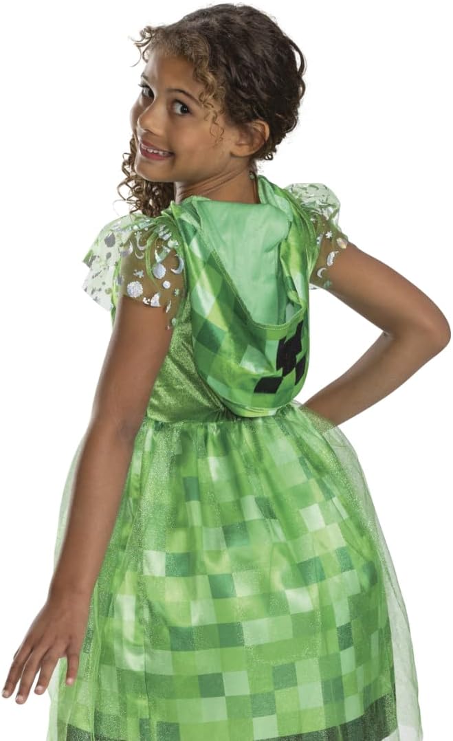 Déguisement Creeper Minecraft enfant, robe verte à capuche Taille M 7 à 8 ans – Image 7