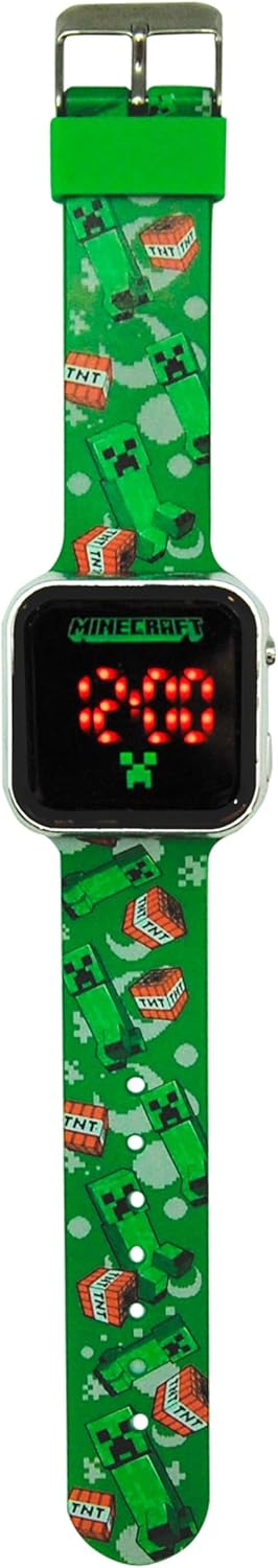 Montre LED ronde Minecraft multicolore Kids Euroswan 4129