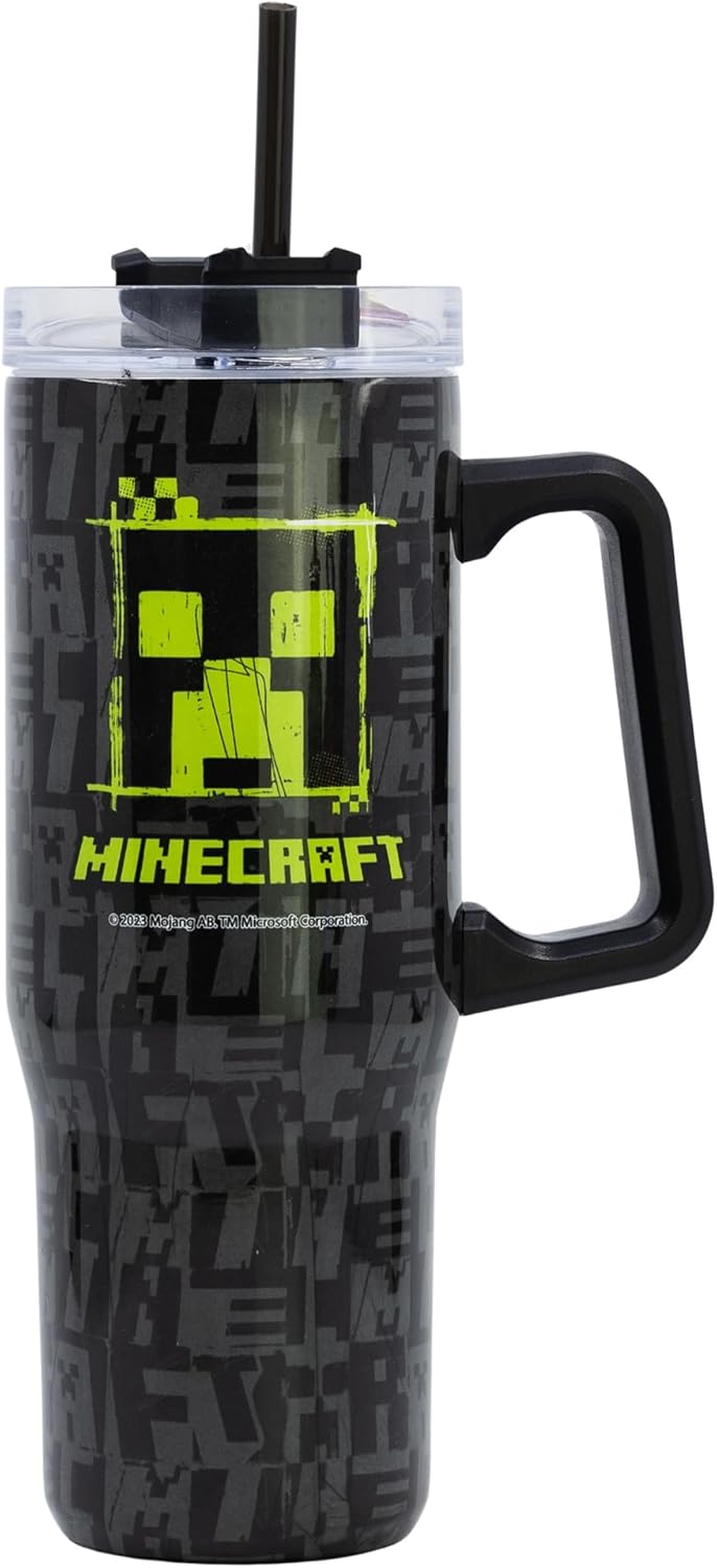 Mug isotherme XL Minecraft 940 ml en acier inoxydable