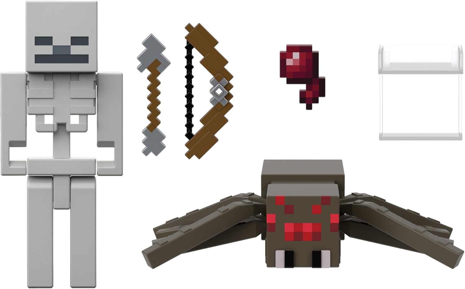 Coffret Minecraft Squelette et monture araignée, 2 figurines articulées 8 cm – Image 3