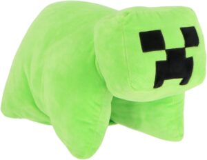 Coussin Minecraft Creeper 2 en 1 en peluche verte