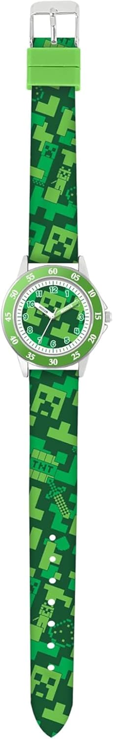 Montre Minecraft Creeper d'apprentissage, bracelet imprimé 16 mm