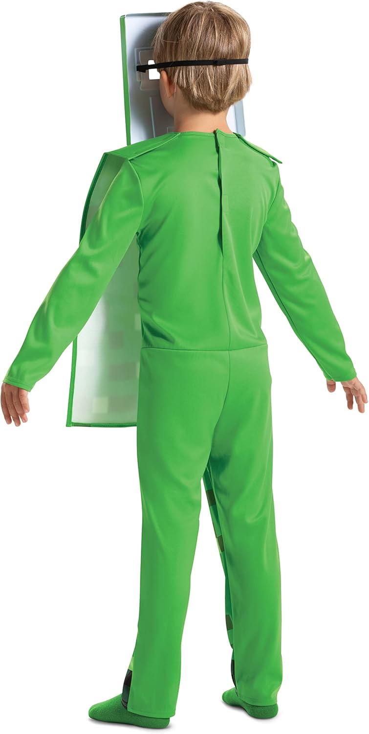 Costume Minecraft Creeper enfant avec masque – Image 2