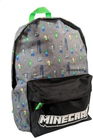 Sac à dos Minecraft garçon 42 x 30 x 18 cm avec poche frontale