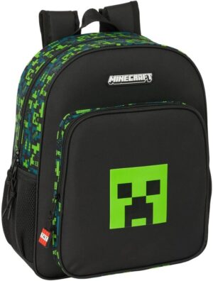 Sac à dos scolaire Minecraft TNT multicolore adaptable au chariot