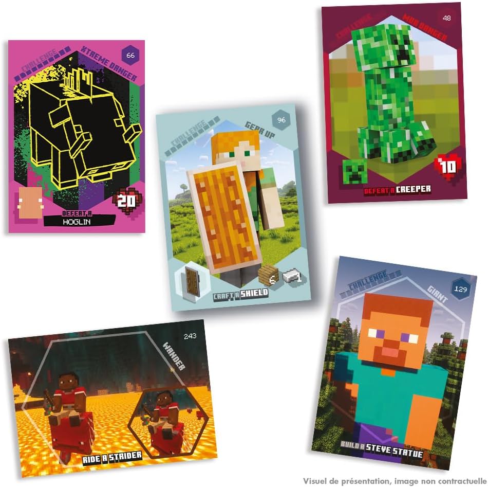 Blister Challenges Panini Minecraft 4 avec 3 pochettes et 1 carte édition limitée – Image 3