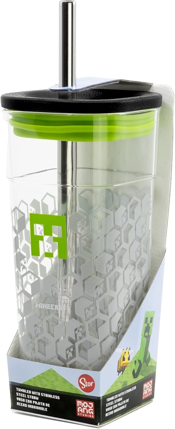 Gobelet Minecraft en acrylique avec paille en acier inoxydable 540 ML – Image 4