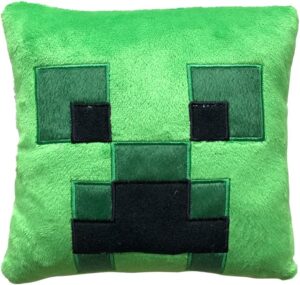 Coussin Creeper Minecraft vert doux au toucher 40 cm