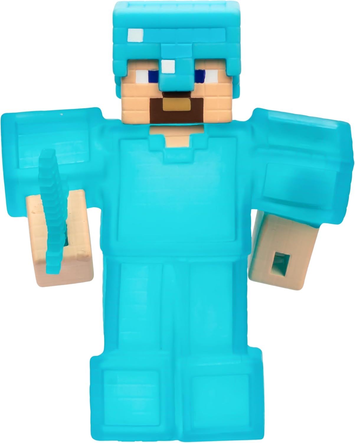 Steve Minecraft étirable avec épée, armure en diamant et diamant caché